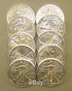 Lot of (10) 2019 1 oz. 999 Fine American Silver Eagle Bullion Coins