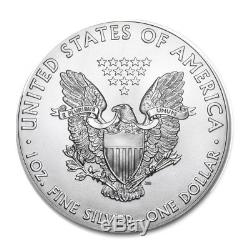 Lot of 10 Silver 2018 American Eagle 1 oz. Coins. 999 fine silver Eagles 1oz