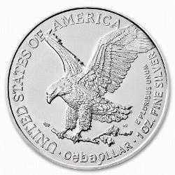 Lot of 10 Silver 2021 American Eagle 1 oz. Fine. 999 US oz Type 2 Design Coins