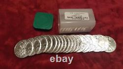 Lot of 20 American Silver Eagles dated 2018 all BU, in APMEX Tube
