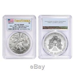 Lot of 2 2020 (P) 1 oz Silver American Eagle PCGS MS 69 FS Emergency Issue