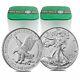 Lot of 40 2021 1 oz Silver American Eagle $1 Coin BU Type 2 2 Roll, Tube of