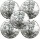 Lot of 5 2010 1 oz. 999 American Silver Eagle $1 Coins BU IN STOCK