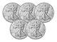 Lot of 5 2018 $1 1oz Silver American Eagle 0.999 BU