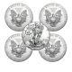 Lot of 5 2021 1 oz American Eagle. 999 Fine Silver BU Coin BRAND NEW