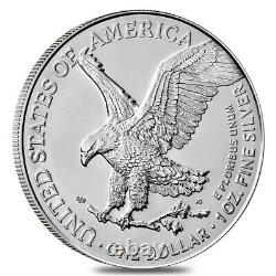 Lot of 5 2021 1 oz Silver American Eagle $1 Coin BU Type 2