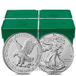 Lot of 5 2021 1 oz Silver American Eagle $1 Coin BU Type 2