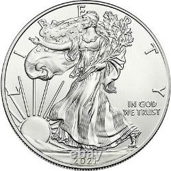 Lot of 5 2021 1oz American Silver Eagles. 999 Fine Silver BU Coins BRAND NEW