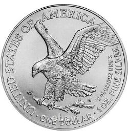 Lot of 5 2023 $1 American Silver Eagle 1 oz BU From Original Roll, Free Shippin