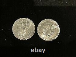 Lot of 5 American Silver Eagles Random Dates Uncirculated silver us mint coins