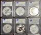 Lot of (6) 2014-P AUSTRALIA SILVER WEDGE TAILED EAGLE PCGS MS70 MERCANTI SIG