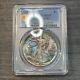 MS67 1987 $1 ASE Silver Eagle Dollar, PCGS Trueview- Nicely Rainbow Toned