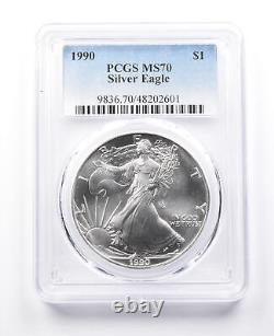 MS70 1990 American Silver Eagle PCGS 3815