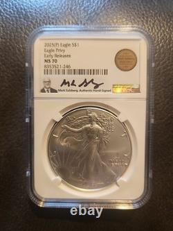 Mark Salzberg 2025 Silver Eagle NGC MS70 Early Releases Eagle Privy Hand Select