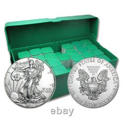 Monster Box of 500 2021 1 oz American Silver Eagle BU Coin (25 Roll Tubes)