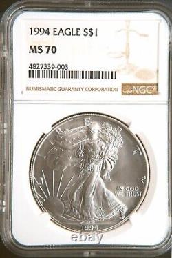 NGC 1994 $1 American Silver Eagle MS70
