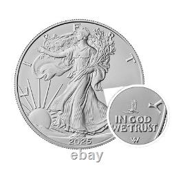 Open Roll of 20 2025 (P) $1 1-oz American Silver Eagle Eagle Privy GEM BU