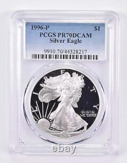 PR70 1996-P DCAM American Silver Eagle PCGS Blue Label