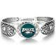 Philadelphia Eagles Women's Sterling Silver Bracelet Football Gift w Gift Pkg D3