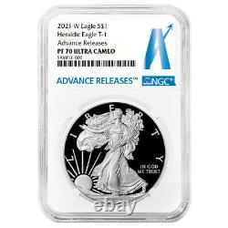 Presale 2021-W Proof $1 American Silver Eagle NGC PF70UC AR Advanced Releases