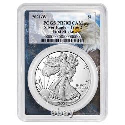 Presale 2021-W Proof $1 Type 2 American Silver Eagle PCGS FS PR70DCAM Eagle Fr