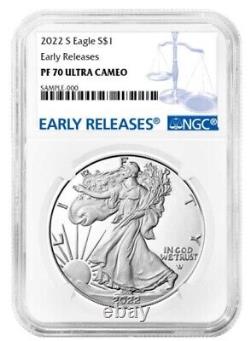 Presale 2022-S PF70 Proof American Silver Eagle ER NGC Early Releases PR