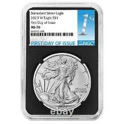 Presale 2023-W Burnished $1 American Silver Eagle NGC MS70 FDI First Label Ret