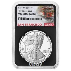 Presale 2024-S $1 1-oz Proof American Silver Eagle NGC PF70UC FDI Trolley L