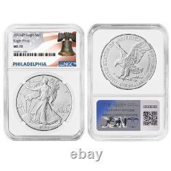 Presale 2025 (P) $1 American Silver Eagle First Eagle Privy NGC MS70 Libert