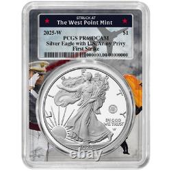 Presale 2025-W Proof $1 American Silver Eagle Army Privy PCGS PR69DCAM FS W