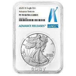 Presale 2025-W Proof $1 American Silver Eagle NGC PF70UC AR Advance Release