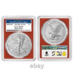 Presale 3pc Set 2025 (W) $1 1-oz American Silver Eagle PCGS MS70 FDOI Wes
