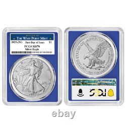 Presale 3pc Set 2025 (W) $1 1-oz American Silver Eagle PCGS MS70 FDOI Wes