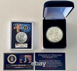 President Donald Trump. 2016 American Silver Eagle. 999 Silver Coin with COA