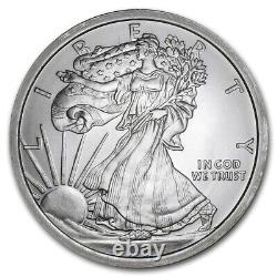 Pure Silver. 999 Bullion -Walking Liberty American Eagle 5 oz round coin