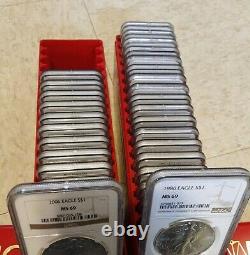 Reduced 1986 2021 Coin American Silver Eagle Complete Set Ngc Ms 69