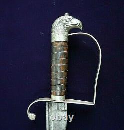 Revolutionary War Baltimore Silver Hilt Eagle Head Sword W. Guthmann Collection