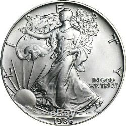 Roll Of 20 1986 $1 Silver American Eagles 1 oz Coins BU