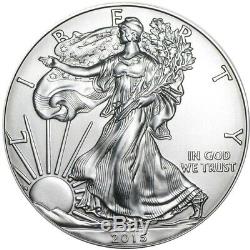 Roll Of 20 2015 $1 Silver American Eagles 1 oz Coins BU