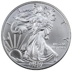 Roll of 20 2015 1 Troy Oz. 999 Fine Silver American Eagle $1 BU Coins SKU33772