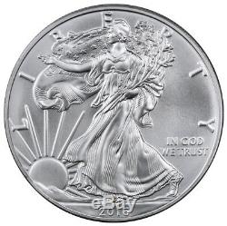 Roll of 20 2016 1 oz. 999 Fine American Silver Eagle BU Coin SKU38287