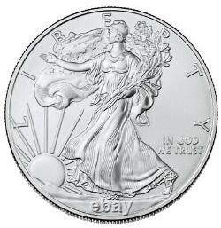 Roll of 20 2021 1oz American Silver Eagle $1 Coin Brilliant Uncirculated PRESALE