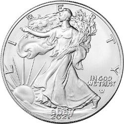 Roll of 20 2021 (W) American Silver Eagle Type 2 PCGS Gem BU First Production