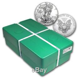 SPECIAL PRICE! 2018 1 oz Silver American Eagle BU Sealed Monster Box Lot of 500