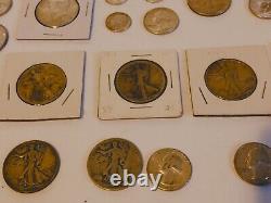 Silver Coin Lot U. S. 90% Silver Eagle Morgan Walking Liberty Ben Franklin Kenned