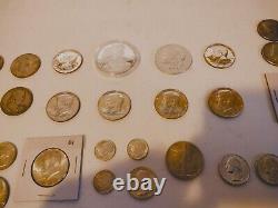 Silver Coin Lot U. S. 90% Silver Eagle Morgan Walking Liberty Ben Franklin Kenned