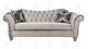 Silver Fabric Tufted Sofa American Eagle AE2600-S